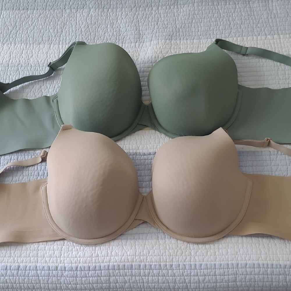 Cacique Dual Comfort Bra Set - Sage and Beige